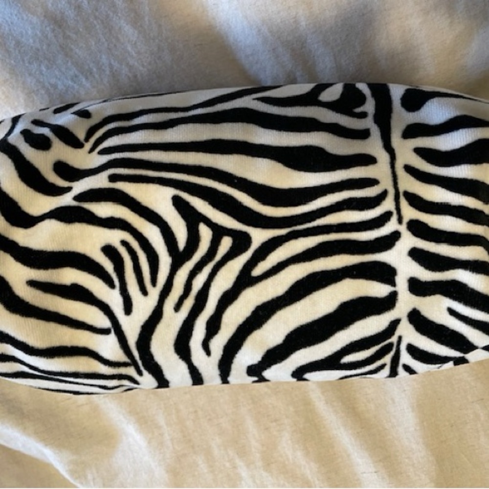 Zebra Striped Neck Roll Pillow with Zipper